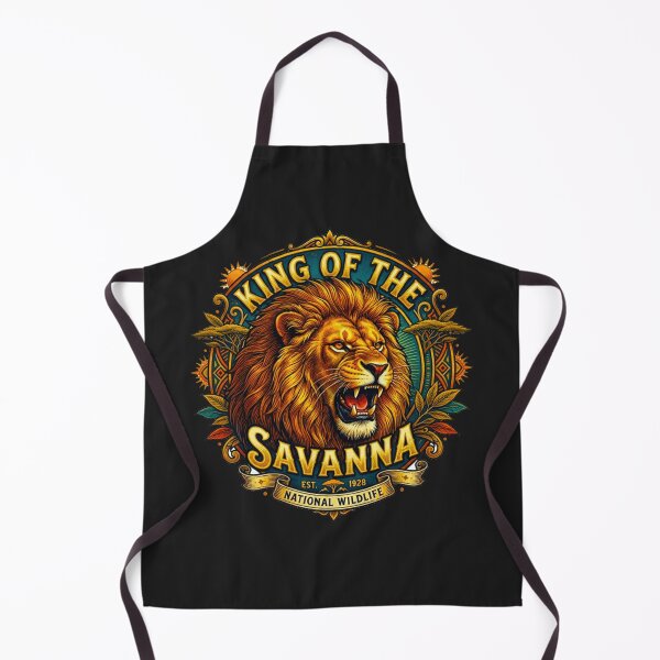 Item preview, King Of The Savanna Lion Vintage National Wildlife Retro Graphic designed and sold by MT-Hub | Cute Aesthetic Art, Stickers & Phone Cases.