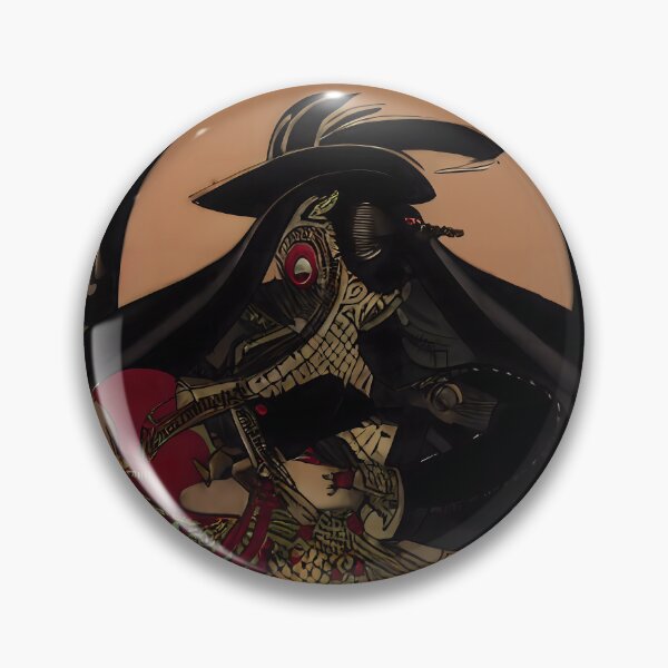 Item preview, Dark Tengu Crow Warrior Full Moon Kanji Mountain Yokai Art designed and sold by YugenWorkshop.
