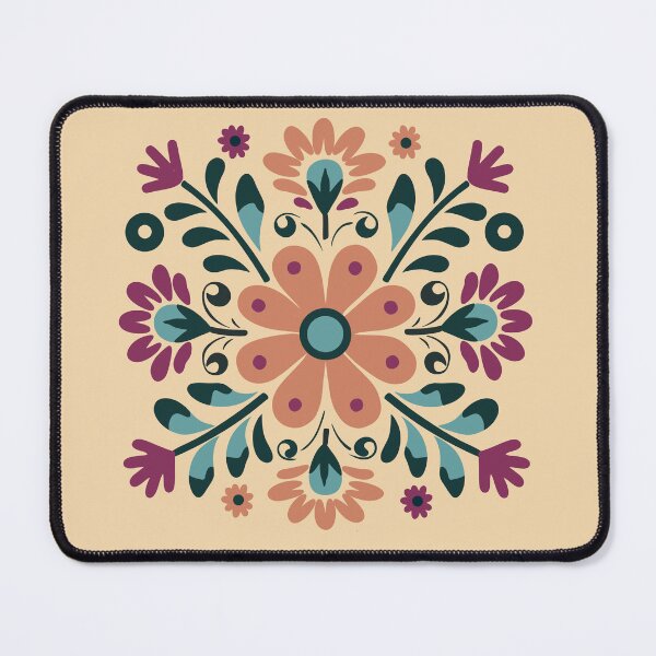 Item preview, Modern Folk Art Floral Mandala Pattern designed and sold by Novalineastudio.