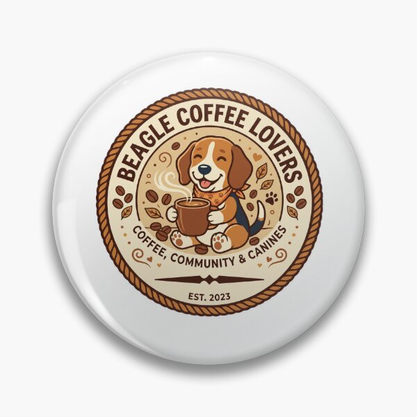 Item preview, Beagle Coffee Lovers Club Retro Cafe Dog designed and sold by PictoVibe.