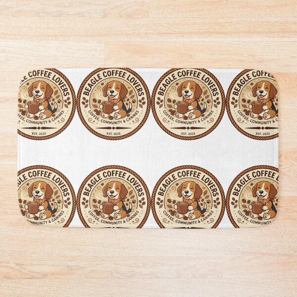 Item preview, Beagle Coffee Lovers Club Retro Cafe Dog designed and sold by PictoVibe.