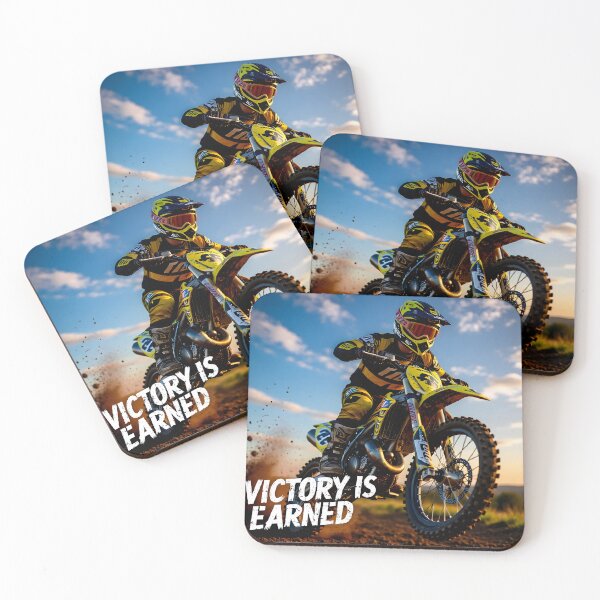 Item preview, Dirt Bike Racing Poster | Motocross Rider Victory Art & Action Sports Wall Decor designed and sold by Creative-RE.