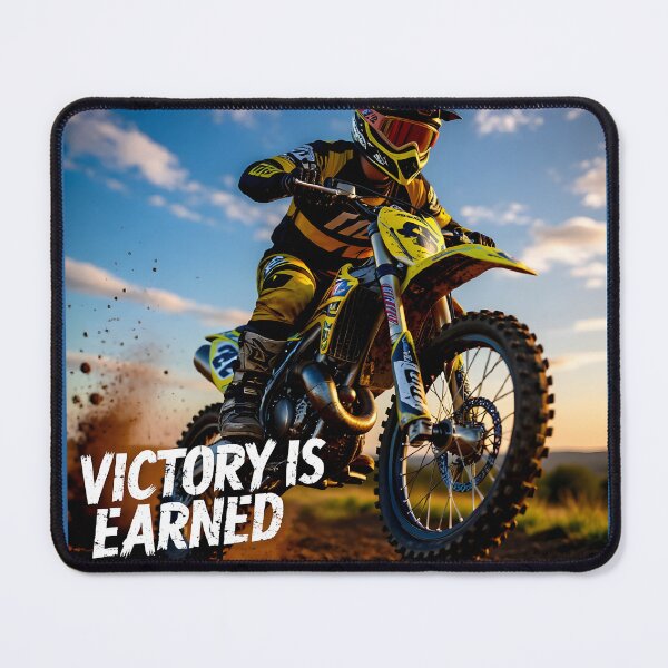 Item preview, Dirt Bike Racing Poster | Motocross Rider Victory Art & Action Sports Wall Decor designed and sold by Creative-RE.