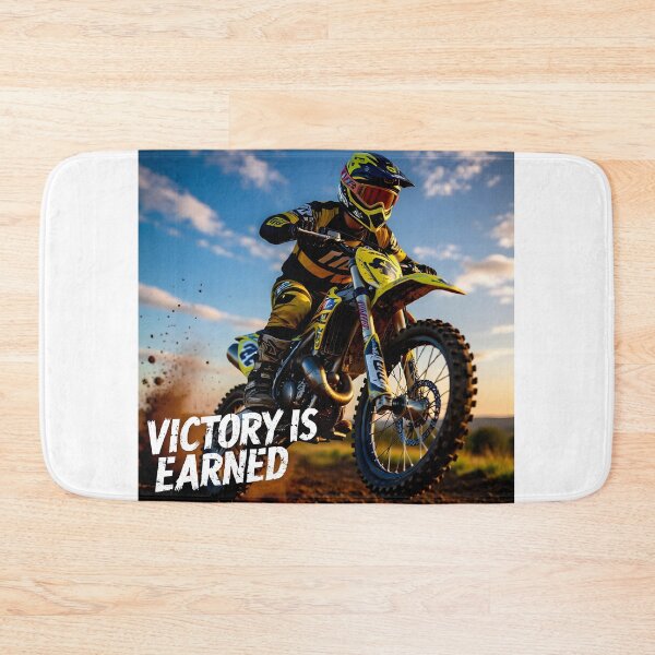 Item preview, Dirt Bike Racing Poster | Motocross Rider Victory Art & Action Sports Wall Decor designed and sold by Creative-RE.