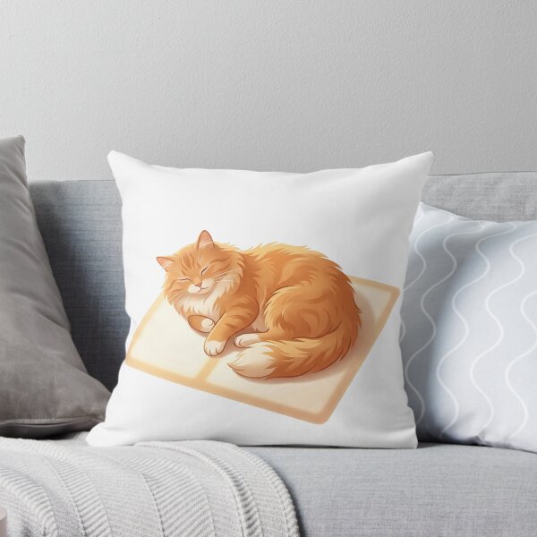 Item preview, Cozy Orange Cat Sleeping in Sunbeam Cute Fluffy Ginger Cat Art designed and sold by Paws And Pause.