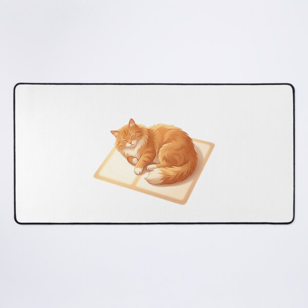 Item preview, Cozy Orange Cat Sleeping in Sunbeam Cute Fluffy Ginger Cat Art designed and sold by Paws And Pause.