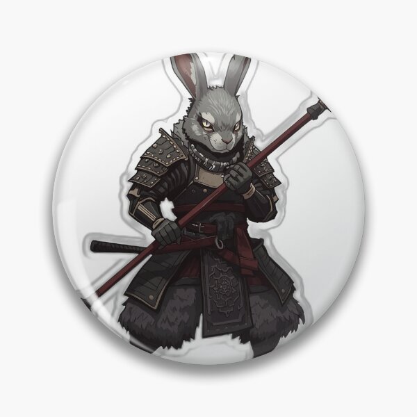 Item preview, Frost Spear Rabbit Warrior — Japanese Warrior Art designed and sold by Tokyo Neo Noir Collective .