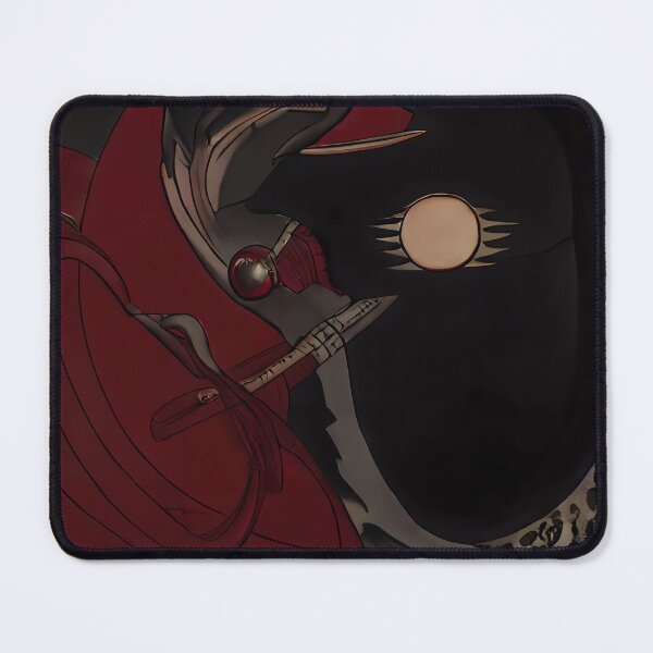 Item preview, Dark Crimson Antler Demon Katana Spiked Sun Yokai Art designed and sold by YugenWorkshop.