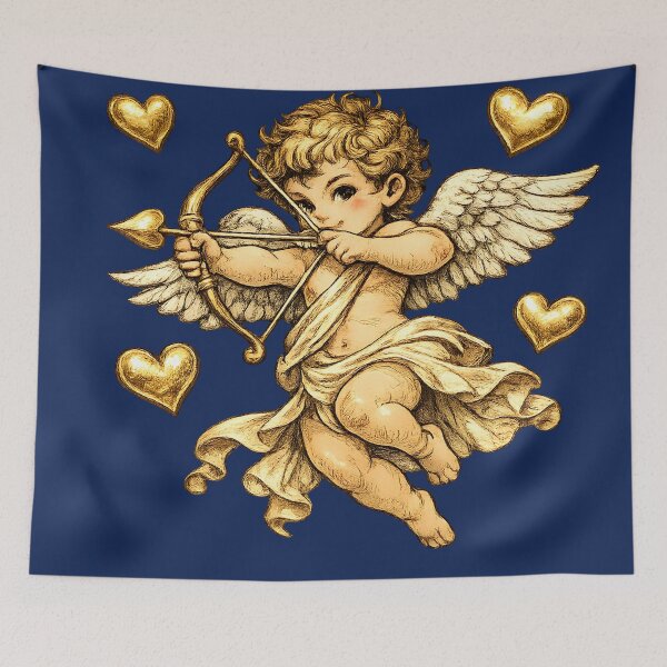 Item preview, Vintage Golden Cherub Cupid Illusion designed and sold by digitalbob60.