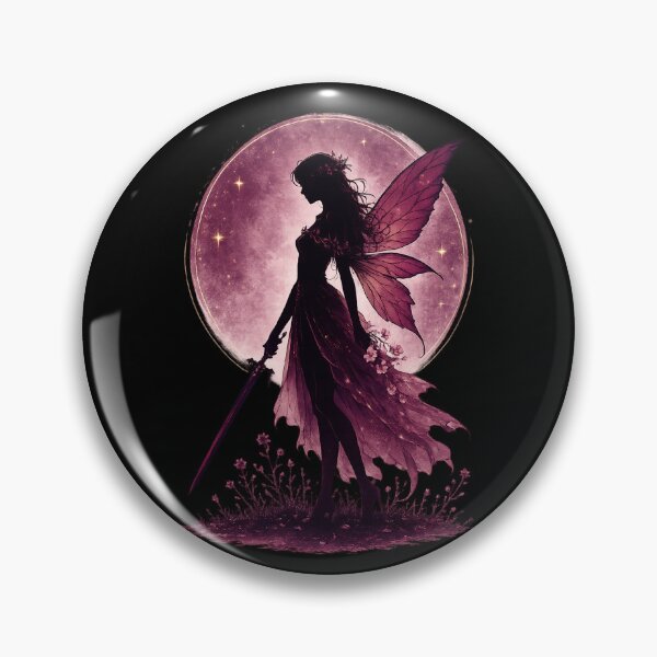 Item preview, Moonlit Fairy Warrior Queen | Pink Fantasy Fairy Art designed and sold by MysticPurpleHue.