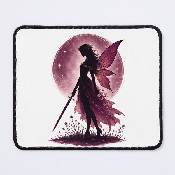 Item preview, Moonlit Fairy Warrior Queen | Pink Fantasy Fairy Art designed and sold by MysticPurpleHue.