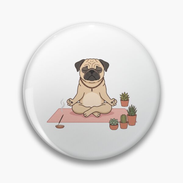 Item preview, Pug Yoga Meditation Guru Zen Lotus Position designed and sold by PictoVibe.