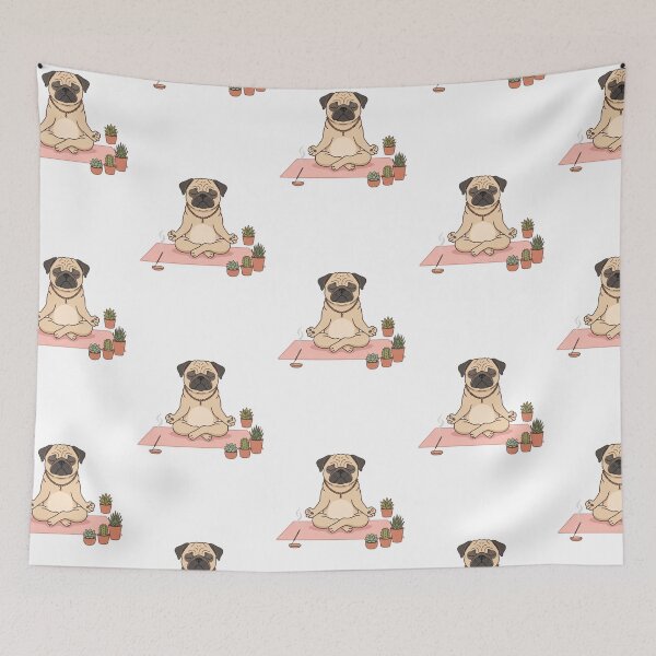 Item preview, Pug Yoga Meditation Guru Zen Lotus Position designed and sold by PictoVibe.