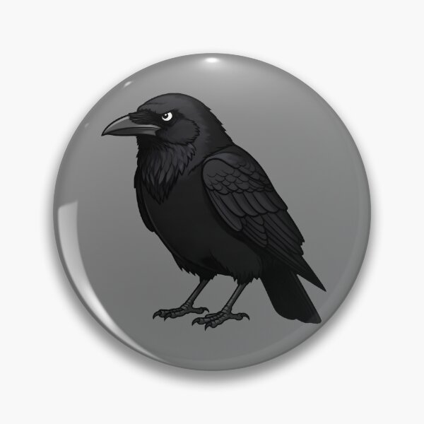 Item preview, Serious Crow, No Nonsense Bird designed and sold by WrenAndWhimsy.
