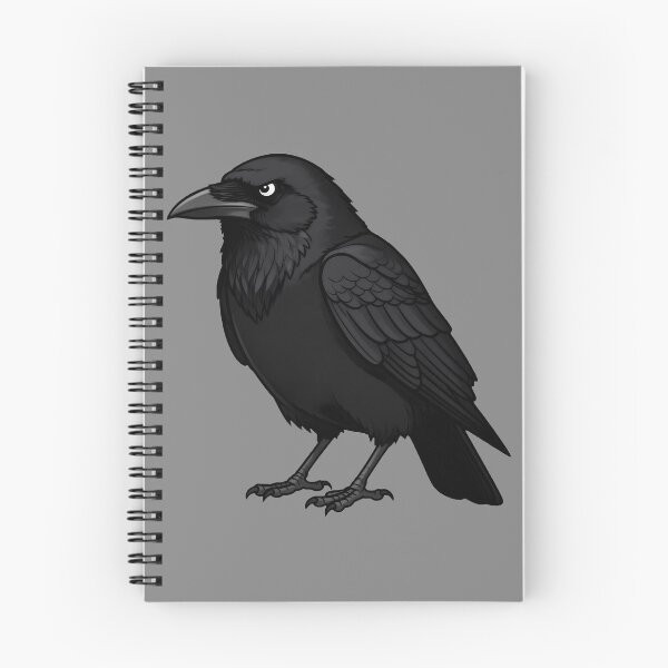 Item preview, Serious Crow, No Nonsense Bird designed and sold by WrenAndWhimsy.