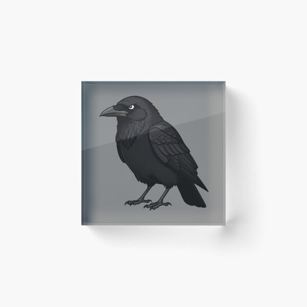 Item preview, Serious Crow, No Nonsense Bird designed and sold by WrenAndWhimsy.