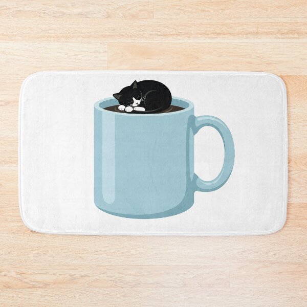 Item preview, Cozy Tuxedo Cat Coffee Mug Cute Sleeping Cat Vector Art designed and sold by Paws And Pause.