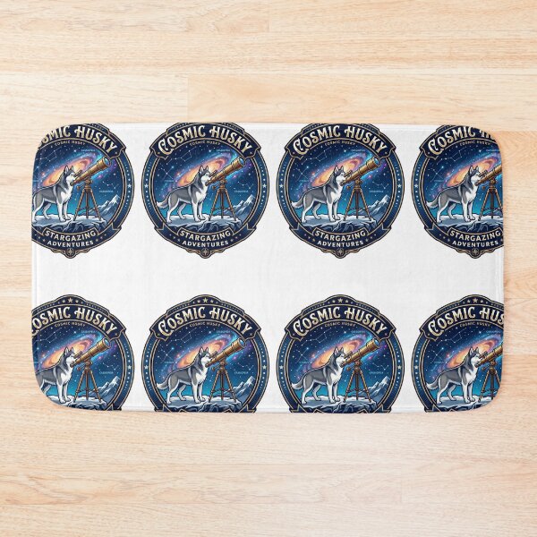 Item preview, Siberian Husky Astronomy Telescope Galaxy Nebula Night designed and sold by PictoVibe.