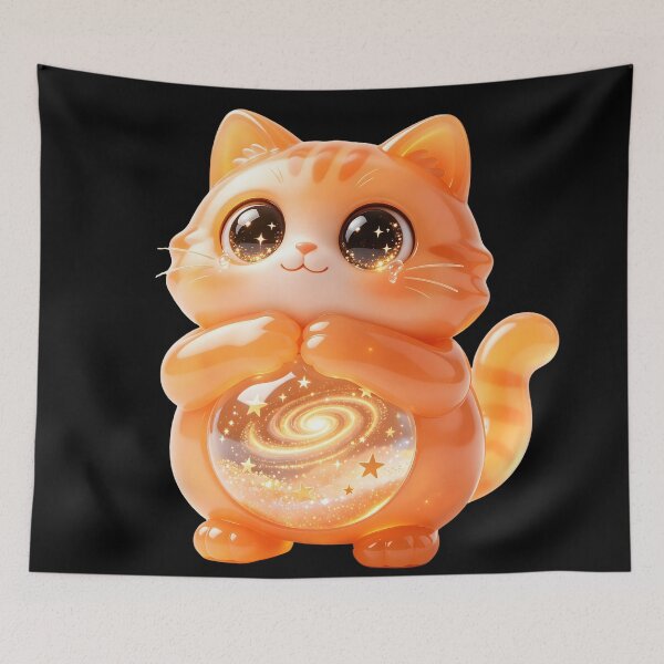 Item preview, Emerald Cat - "Please?": The Starry-Eyed Begging Kitten designed and sold by ABYSSLAB.