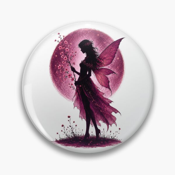 Item preview, Moonlit Sakura Fairy | Pink Fantasy Fairy with Cherry Blossoms designed and sold by MysticPurpleHue.