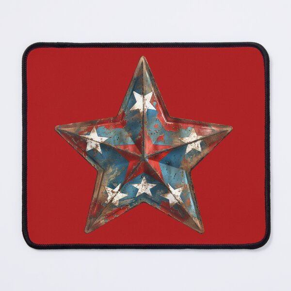 Item preview, Patriotic USA Flag Metal Star Rustic Distressed Art designed and sold by NotasCreativa.