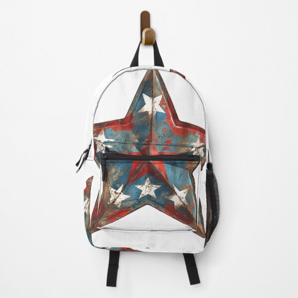Item preview, Patriotic USA Flag Metal Star Rustic Distressed Art designed and sold by NotasCreativa.