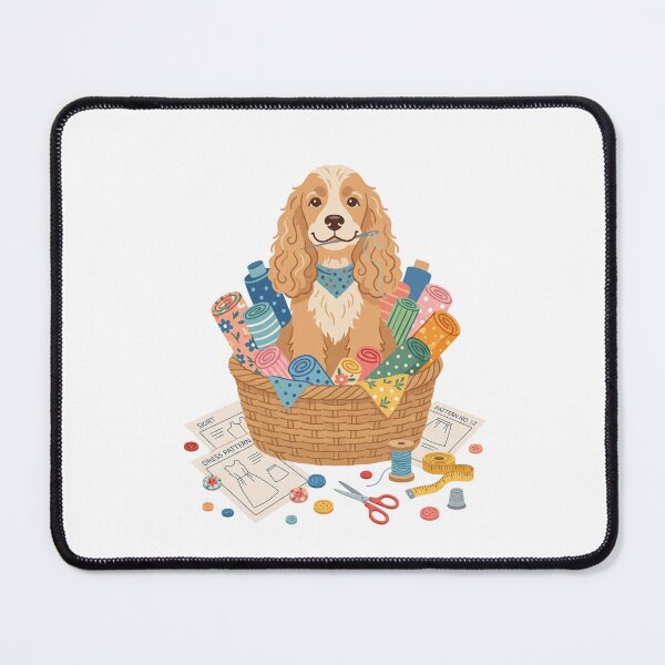 Item preview, Cocker Spaniel Sewing Artisan Fabric Craft Quilting designed and sold by PictoVibe.