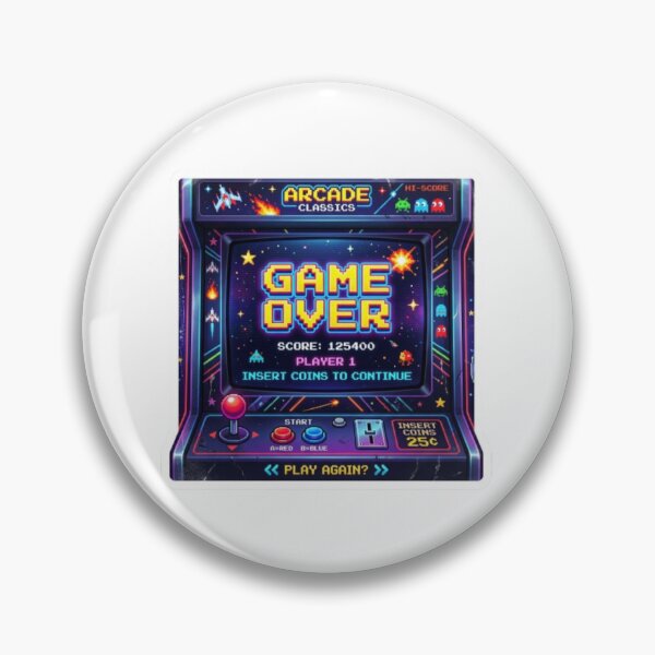 Item preview, Retro Arcade Game Over Illustration designed and sold by ajamzbox.