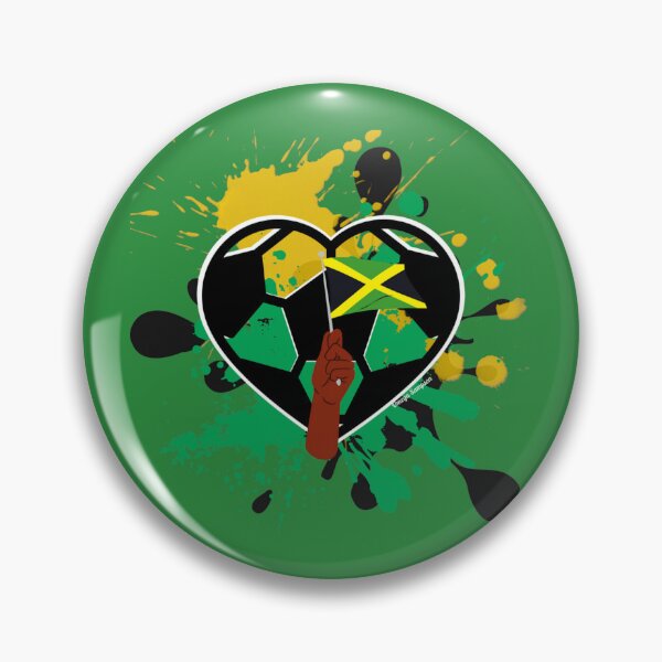 Item preview, Jamaican Flag Soccer Heart designed and sold by artbyomega.