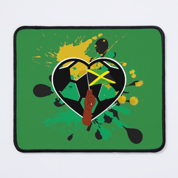 Item preview, Jamaican Flag Soccer Heart designed and sold by artbyomega.