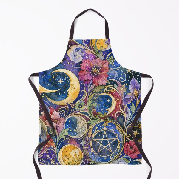 Item preview, Witchy Art Nouveau Vintage Celestial Pattern designed and sold by BeJolley.