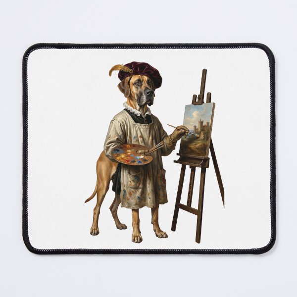 Item preview, Great Dane Renaissance Painter Artist Oil Portrait designed and sold by PictoVibe.