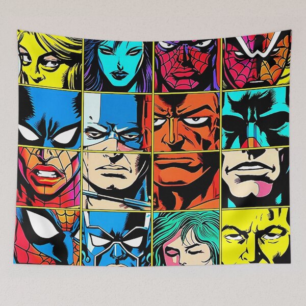 Item preview, Collection Of Super Heroes Comic Book Pop Art designed and sold by DEC02.