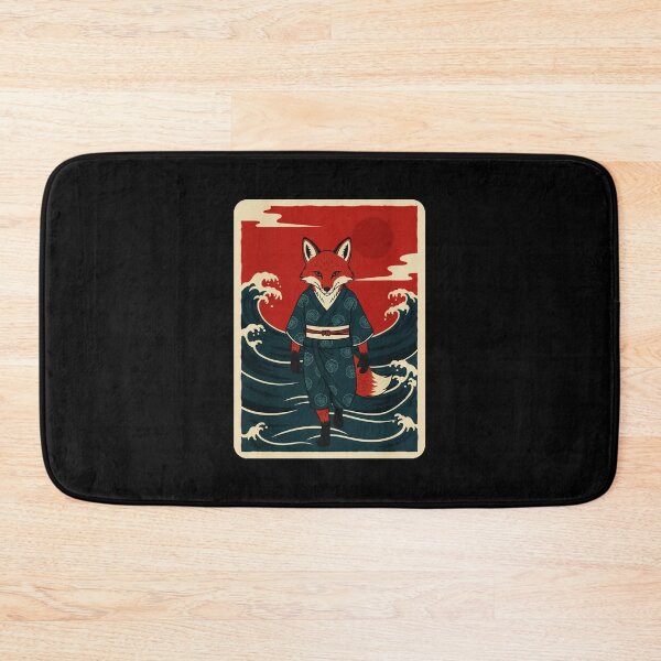 Item preview, Fox in Traditional Robe Walking Through Ocean Wave Landscape designed and sold by JordynLadukeg65.