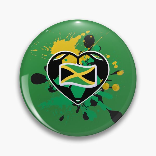 Item preview, Jamaican Flag Soccer Heart designed and sold by artbyomega.