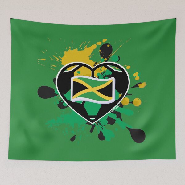 Item preview, Jamaican Flag Soccer Heart designed and sold by artbyomega.