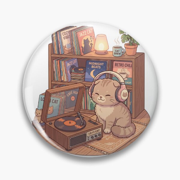 Item preview, Scottish Fold Vinyl DJ Record Player Lo-Fi designed and sold by PictoVibe.