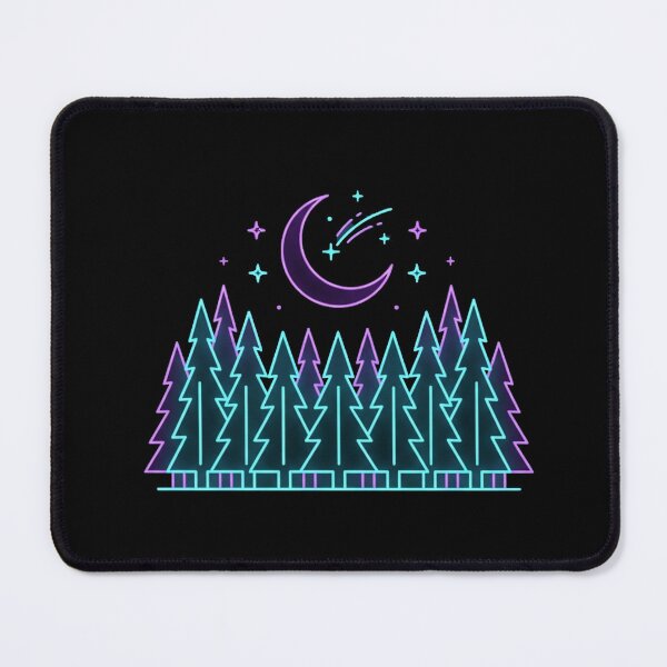 Item preview, Moonlit Forest Neon Outline designed and sold by Stickersdevelop.