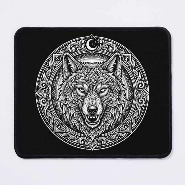 Item preview, Lunar Wolf Crest designed and sold by Stickersdevelop.