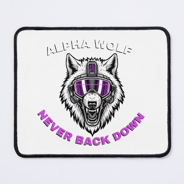 Item preview, Cyberpunk White Wolf Cyber Beast Neon Purple Streetwear designed and sold by BrokenVibe.