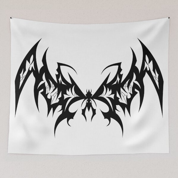 Item preview, Bat butterfly, tribal cybergoth sigilism designed and sold by Tribalgothss.