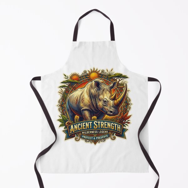 Item preview, Ancient Strength Rhinoceros Vintage National Wildlife Retro Emblem designed and sold by MT-Hub | Cute Aesthetic Art, Stickers & Phone Cases.