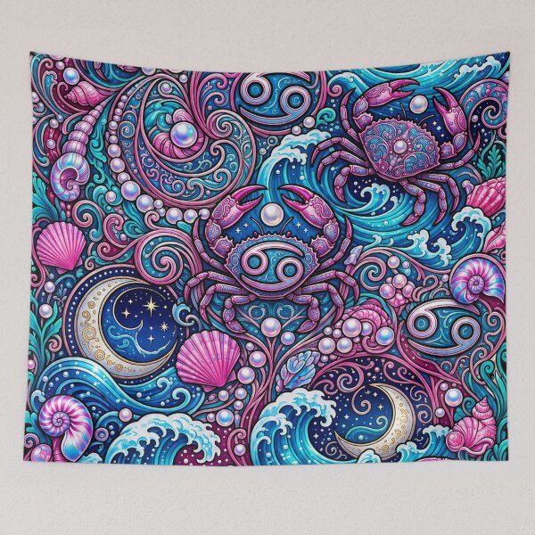 Item preview, Astrology Cancer Sign Zodiac Crabs Pattern designed and sold by BeJolley.