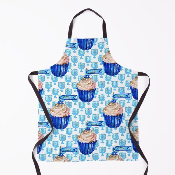 Aperçu de l'œuvre Cupcakes à la bannière de Hanoukka de Bubbie Pattern créée et vendue par DEC02.