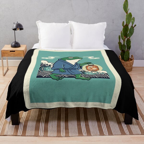 Item preview, Lantern Carrying Frog in Traditional Robe by Ocean Waves designed and sold by JordynLadukeg65.