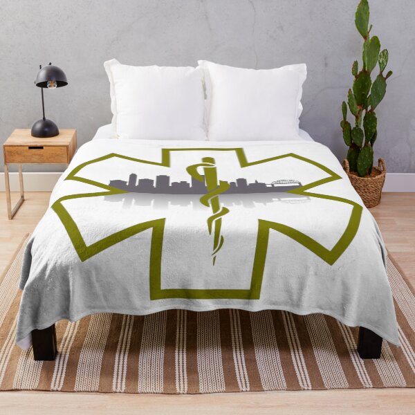 Item preview, City of Rockford Skyline EMS Star of Life (Design 2) designed and sold by BerlinerKatzen.