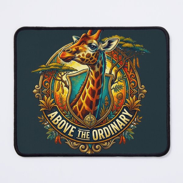 Item preview, Above The Ordinary Giraffe Vintage National Wildlife Retro Badge designed and sold by MT-Hub | Art for Every Soul.