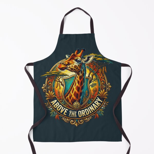 Item preview, Above The Ordinary Giraffe Vintage National Wildlife Retro Badge designed and sold by MT-Hub | Art for Every Soul.