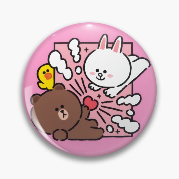 Item preview, Sally & Brown bear, conny Friends / Cute Bear and Bunny in Love - Pastel Pink Aesthetic designed and sold by William Cano.