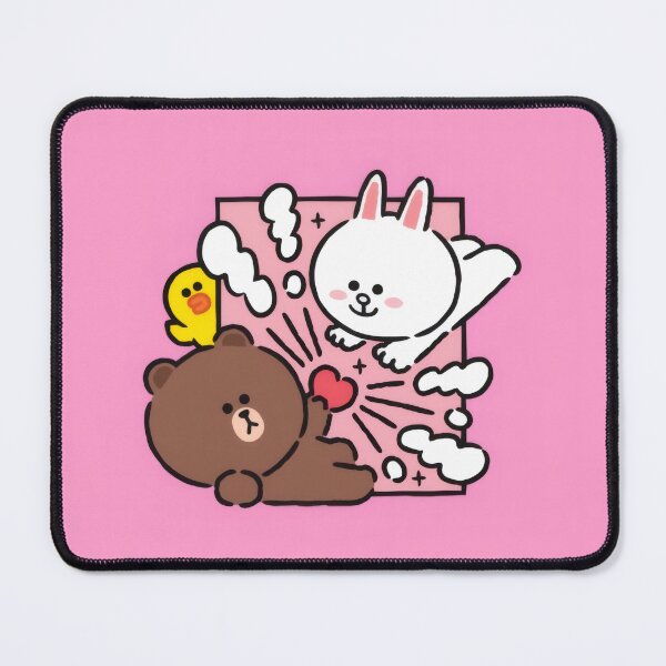 Item preview, Sally & Brown bear, conny Friends / Cute Bear and Bunny in Love - Pastel Pink Aesthetic designed and sold by William Cano.